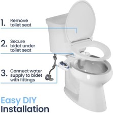 Bidet Neo 185 Bidet Kendi Kendini Temizleyen Çift Başlıklı Manuel Tuvalet Aparatı, Beyaz