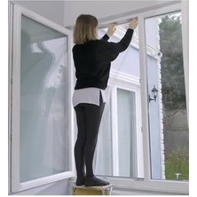 Luas Pencere Sinekliği, Tek Kanat Beyaz Tül Sineklik, Sivrisinek Ağı, Sinek Böcek Tutucu, Aparatlı Cam Sinek Teli, Kolay Montaj 75 cm