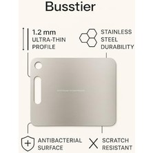 Paslanmaz Çelik Kesim Panosu, Metal Kesme Tahtası, 304 Kalite Çelik, Hijyenik ve Dayanıklı, 34 x 24 Cm, Bıçak Dostu Tasarım, Kolay Temizlenebilir, Mutfak ve Profesyonel Kullanım Için Ideal