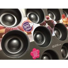K-yonlineticaret Fame Kitchen 12'lı Teflon Muffin Kek Kalıbı Yanmaz Yapışmaz Kolay Temizleme İçin Standart Boy