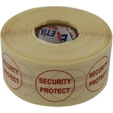 , Hazır Al Hızlı Al Pp Şeffaf Security Protect(Güvenlik Koruma) Etiketi 30MM Çap 1000 Adet