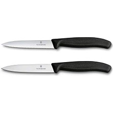 Mutfak Bıçağı Bıçağı 1 Dalga Plus 1 Normal Siyah Blister Uzunluk: 10 Cm, 6.7793.B