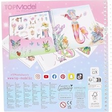 13439 Dress Me Up Fantasy Kitabı 24 Sayfa Önceden Basılmış Kendiniz Tasarlayın, Dahil 11 Sayfa Çıkartma, Çok Renkli