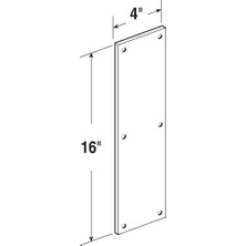 Ürünler J 4626 Kapı Push Tabak, 4-Inç x 40,6 Cm, Paslanmaz Çelik