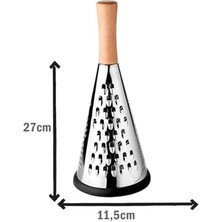 Ahşap Tutuculu 3 Taraflı Paslanmaz Çelik Lüks Şef Rendesi Orta Boy, Ahşap Saplı 3 Taraflı Çelik Rende,ahşap Tutuculu 3 Taraflı Paslanmaz Çelik Lüks Şef Rendesi Orta Boy (27CM*11,5CM)