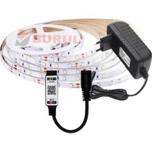 256 Renk Bluetooth App Kontrol Renk Değiştiren Rgb Şerit LED Işık Seti SB-6547 (2.5 Metre)