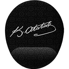 Atatürk Imza Bilek Destekli Mouse Pad