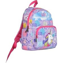 Ön Cepli Kız Çocuk Anaokulu Çantası Mor Std