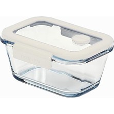 Glace Vakumlu Cam Saklama Kabı 460 ml Gri