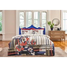 Vanessa Standart Pamuk Nevresim Takımı, Kırmızı, Çift Kişilik