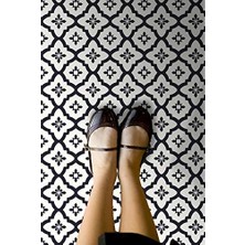 Wallpops FP2480 Comet Peel & Stick Yer Fayansı, Siyah, 10 Adet