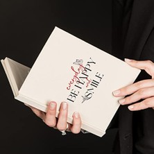 Be Happy And Smile Tasarımlı Kanvas Defter