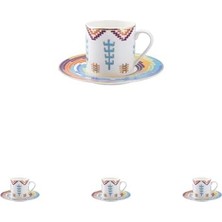 Ruanda Tabaklı Kahve Fincanı 90CC 4lü Paket