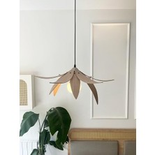 Avize – Ahşap Modern ve Minimal Tasarım Avize, Iskandinav Salon ve Oturma Odası Aydınlatması (Açık Meşe)