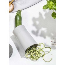 Z-Cut Spiral Kesici, Çok Fonksiyonlu, 18/10 Paslanmaz Çelik Bıçak, Plastik Gövde, Gri