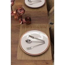 Kahverengi Tangram Bambu Desen Lazer Kesim Amerikan Servis 2 Adet 35X45 cm