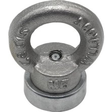 Çok Güçlü Deniz Mıknatısı - Fishing Magnet - Daimi Çelik Mıknatıs - Halkalı Pot Mıknatıs - Nikel Kaplı - Paslanmaz - Kararma Yapmaz - Tuzlu Suya Dayanıklı (Ø25 mm (15 Kg))