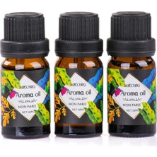3’lü Esansiyel Uçucu Yağ 3X10ML Mon Paris Kokulu Buhurdanlık Yağı Set, Difüzör, Banyo ve Oda Kokusu