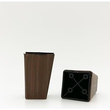 Atlas, Plastik Köşeli Konik Mobilya ve Koltuk Ayağı Ceviz 10CM (4 Adet)