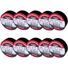10 Adet Ack Siyah Izole Bant 0.13X19MMX8YDS