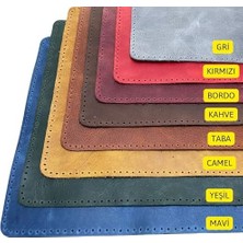 Bilgisayar Kullanıcıları Için 20X20CM Ebatlarında, ÖMÜRLÜK,%100 Hakiki Deri, Mousepad (Gri)