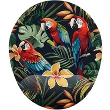 Papağan Kuşlar Bilek Destekli Mouse Pad