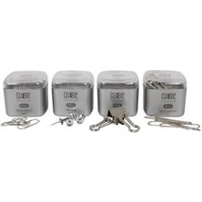 Cubbie Premium 4'lü Kutu Ataş Raptiye Seti, Silver