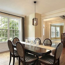 Tekli Eskitme Siyah Boyalı Avize 1 x E27