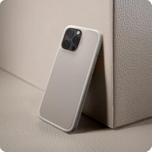 Ciel By 16 Pro ile Uyumlu Magsafe Kılıf Kajuk Mag Hava Kanalı Teknolojisi Askeri Sınıf Koruma Cream Vegan Deri Kapak - ACS08405