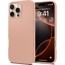 16 Pro ile Uyumlu Ince Kılıf Air Hava Kanalı Teknolojisi Askeri Sınıf Koruma Rose Titanium Dokulu Yüzey Kapak - ACS08692