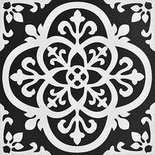 FP2475 Gotik Peel & Stick Yer Karosu, Siyah