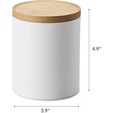 5312 5 Katmanlı Aksesuar Kutusu, Beyaz, Ahşap/çelik/abs Reçine, Minimalist Tasarım, 10 x 10 x 12,5 cm (U x G x Y)