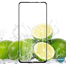 P40 Lite Tam Kaplayan Temperli Cam Ekran Koruyucu Siyah