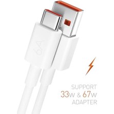 Type-C To Usb-A, Pd, 67 Watt, 6 Amper, 1 Metre, Şarj Data Kablosu, M6,,