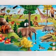 Ingilizce Destekli Ilk Hayvanlar Kitabım: Ne Sorsan Bilir Minik Sincap, Panda, Aslan, Kirpi...