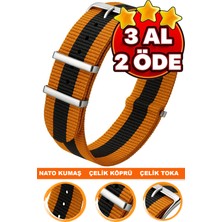 18MM-20MM-22MM-24MM Saatlerle Uyumlu Nato Kumaş Tekstil Saat Kordonu Kayışı Nato-Model-1