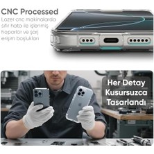 13-14 ile Uyumlu Supermatt Serisi Arkası Parmak Izi Tutmayan Sert Mat Polikarbonat Kenarları Tpu Silikon Metal Tuşlu Premium Şeffaf Kılıf Kapak (Klasik, 13-14)