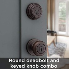991 Juno Entry Knob And Cylinder Deadbolt Combo Pack Featuring Smartkey In Polished