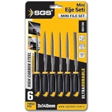 Mini Eğe Seti, 6 Parça, 3X140 Mm, Metal El Aleti, Model SGS1356