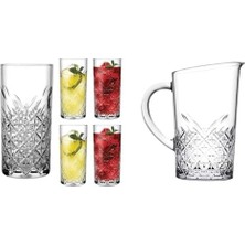 Meşrubat Bardağı, 4'lü, Nocolor ve  Sürahi, 1440 cc