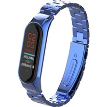 Eco Port Xiaomi Mi Band 4 Metal Baklalı Kordon - Mavi