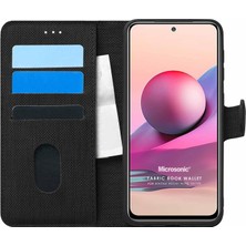 10S Için Kılıf Fabric Book Wallet Siyah [ 10S ile Uyumlu Kılıf - Siyah]