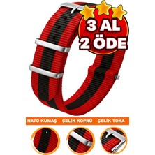 18MM-20MM-22MM-24MM Saatlerle Uyumlu Nato Kumaş Tekstil Saat Kordonu Kayışı Nato-Model-2