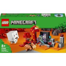 Minecraft Nether Geçidi Pususu 21255-8 Yaş ve Üzeri Oyunları Seven Çocuklar Için Yaratıcı Oyuncak Yapım Seti (352 Parça)