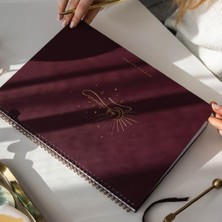 Süresiz Haftalık Spiralli Masaüstü Planlayıcı 24X34 cm - Desk Bordo