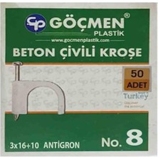 Göçmen Çivili Kroşe 8 Numara 50'li Paket