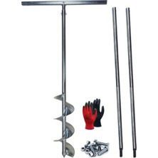 Pars Endüstri Galvaniz Toprak Delme Sondaj Burgusu Çap 15 cm Boy 3 mt