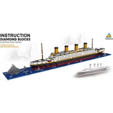 Technik Titanic Gemi Inşa Kiti, 1860 Klemensler Mikro Titanik Gemi Model Kiti, Teknoloji Yolcu Gemisi Yapı Seti, LEGO ile Uyumlu