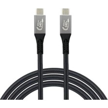 - USB 4 Hızlı Şarj, Data ve Görüntü Aktarım Kablosu - Type USB C Thunderbolt 4/3 Uyumlu, USB 4, 40GBPS Veri Aktarım, 240W Şarj Gücü, 8k 60Hz, 4K 144Hz / 120Hz / 60Hz, Hdr (1 Metre)