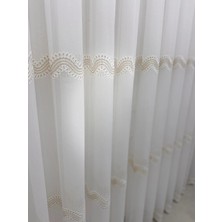 Nivemes Home Nivemeshome Perlina Gold Detay 1/3  Pileli Tül Perde Apm